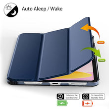 Load image into Gallery viewer, ProElite Case Cover for Apple iPad (A16) 11th/10th Generation (2025/2022) Case, Smart Flip Case Cover for Apple iPad 11th/10th Gen with Translucent Back &amp; Pencil Holder, (with Stylus), Dark Blue
