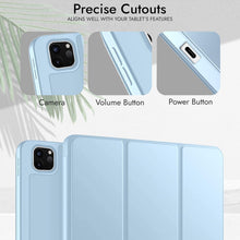 Load image into Gallery viewer, ProElite Case Cover for Apple iPad Pro 11 inch 2024/2025 M4/M5 5th/6th Gen Cover, Pencil Case for iPad Pro 11 M4/M5 with Pencil Holder, Auto Sleep Wake [Soft Flexible Case] Recoil Series - Light Blue
