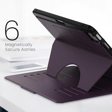Load image into Gallery viewer, ProElite Case Cover for iPad Air 13 inch M3/M2 2025/2024, Smart Magnetic Shockproof Protective Case for Apple iPad Air 13 inch M3/M2 2025/2024 5 Stable Stands with Pencil Holder, Dark Purple
