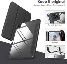 Load image into Gallery viewer, ProElite Case Cover for Apple iPad Pro 13 inch 2024 M4 Cover, Transparent Smart Flip Cover for iPad Pro 13 inch M4 2024 with Pencil Holder, Eiffel
