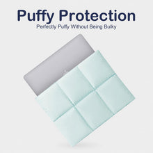 Load image into Gallery viewer, ProElite Puffy Laptop Sleeve for 16-inch MacBook Pro Puffer Laptop Carrying Case, Pillow Pouch Compatible MacBook Pro 16 inch - Ice Blue
