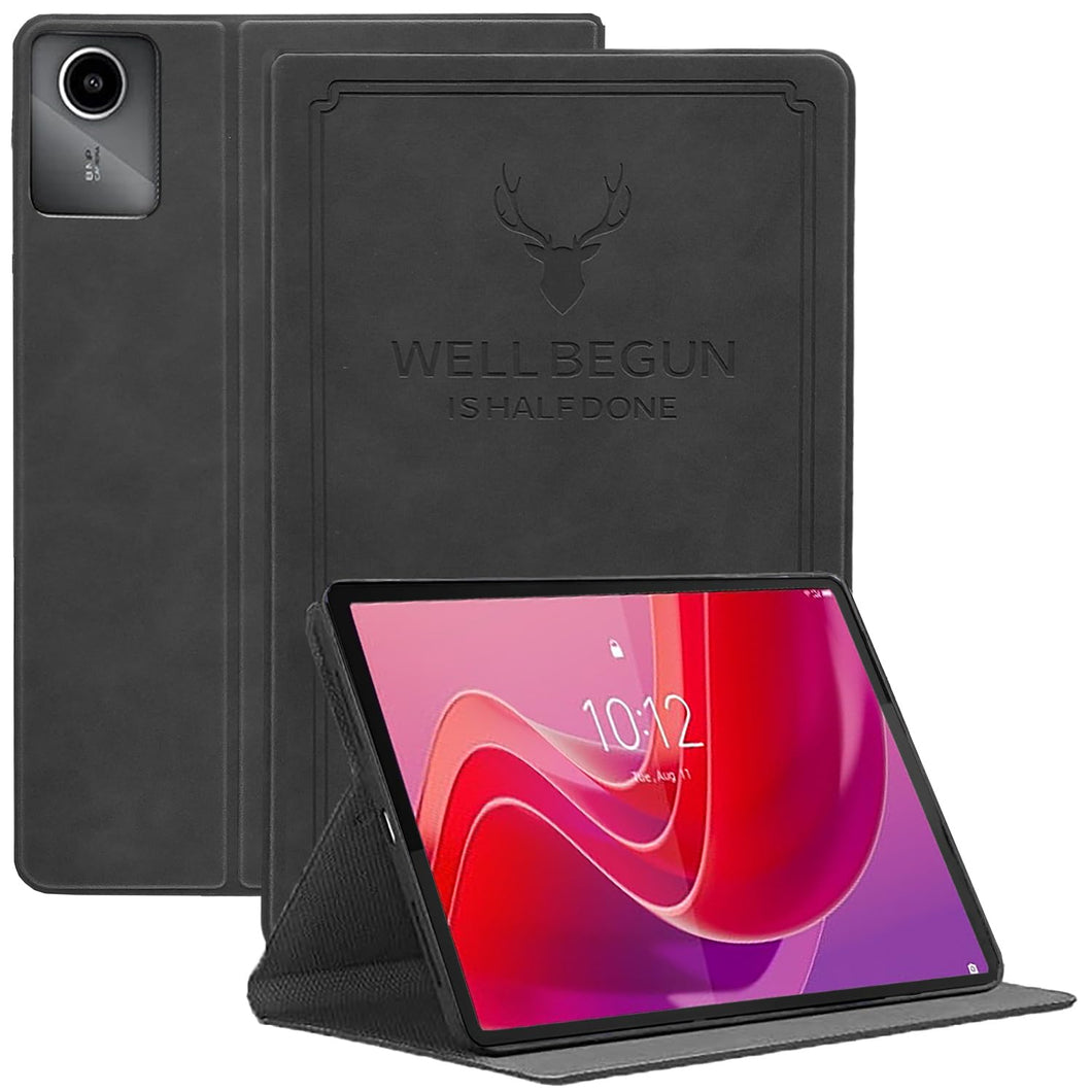 ProElite Cover for Lenovo Tab M11 11 inch Case Cover, Deer Smart Flip Case Cover for Lenovo Tab M11 11 inch, Black