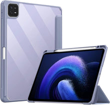 Load image into Gallery viewer, ProElite Smart Flip Case Cover for Xiaomi Mi Pad 6 11 inch Tablet, Transparent Back with Pen Holder, Lavender
