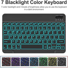 Load image into Gallery viewer, ProElite Keyboard case for Xiaomi Redmi Pad 2 Pro 12.1 inch, Magnetic Detachable Wireless Bluetooth Keyboard Built-in 7-Colors Backlit with Pen Holder, Lavender
