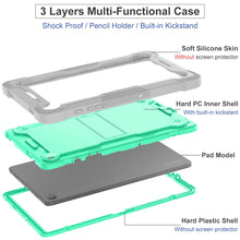 Load image into Gallery viewer, ProElite Cover for Samsung Galaxy Tab A11 Plus 11 inch/ A9 Plus 11" Case, Rugged Shockproof Heavy Duty Back Case Cover for Samsung Galaxy Tab A9+/A11+ 11 inch, Mint Grey
