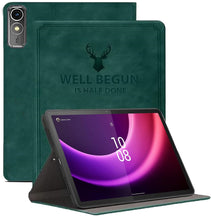 Load image into Gallery viewer, ProElite Cover for Lenovo P11 2nd Gen 11.5 inch Case, Deer Flip case Cover for Lenovo Tab P11 2nd Gen 11.5 inch Tablet, Dark Green
