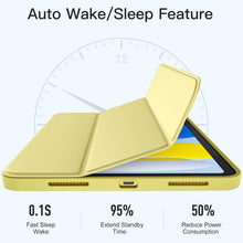 Load image into Gallery viewer, ProElite Smart Case for iPad (A16) 11th/10th Generation (2025/2022) [Auto Sleep/Wake Cover] [Left Side Pencil Holder] [Soft Flexible Case] Recoil Series - Yellow
