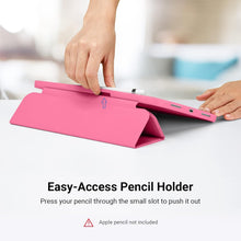 Load image into Gallery viewer, ProElite Smart Case for iPad 10th Generation 2022 [Auto Sleep/Wake Cover] [Left Side Pencil Holder] [Soft Flexible Case] Recoil Series - Hot Pink
