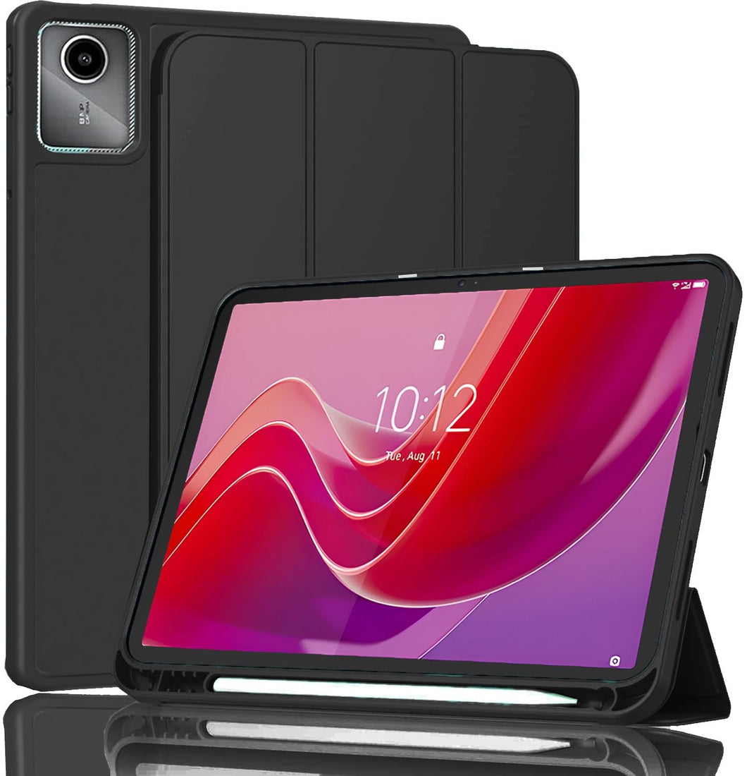 ProElite Cover for Lenovo Tab M11 case Cover, Soft Flexible Flip Case Cover with Pen Holder for Lenovo Tab M11 11 inch with Auto Sleep Wake [Recoil Series] - Black