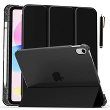 Load image into Gallery viewer, ProElite Case Cover for Apple iPad (A16) 11th/10th Generation (2025/2022) Case, Smart Flip Case Cover for Apple iPad 11th/10th Gen with Translucent Back &amp; Pencil Holder, (with Stylus), Black
