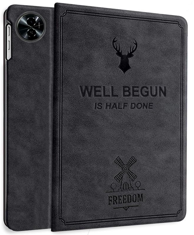 ProElite Cover for Realme Pad 2 Cover Case, Deer Flip case Cover for Realme Pad 2 11.5 inch Tablet, Black