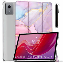 Load image into Gallery viewer, ProElite Case Cover for Lenovo idea Tab 11 inch Cover, Smart Flip Case Lenovo idea Tab 11 inch 2025 Tablet Translucent Back with Stylus Pen, Marble Pink
