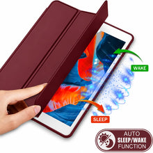 Load image into Gallery viewer, ProElite Smart Case for iPad 10.2 inch 2021 9th/8th/7th Gen [Auto Sleep/Wake Cover] [Pencil Holder] [Soft Flexible Case] Recoil Series - Wine with Stylus Pen
