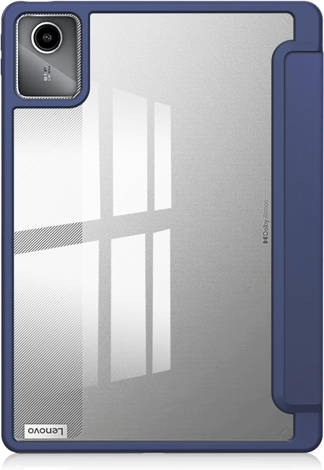 ProElite Cover for Lenovo Idea Tab Pro 12.7 inch 2025, Smart Flip Case Cover for Lenovo Idea Tab Pro 12.7 inch 2025 with Pen Holder, Dark Blue [Transparent Back]