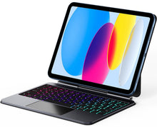 Load image into Gallery viewer, ProElite Keyboard Case for iPad 11th Gen A16 &amp; 10th Gen 10.9" – Multi-Touch Trackpad, 7-Color Backlit Magic-Style Keyboard – Floating Magnetic Stand – Black
