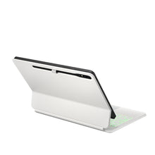 Load image into Gallery viewer, ProElite Magnetic Bluetooth TouchPad Keyboard case for Samsung Galaxy Tab S9 FE 10.9/S10 FE 10.9/S9/S8/S7 11 inch Tablet, Floating Cantilever Design, Keyboard with Built-in Colourful backlit, White
