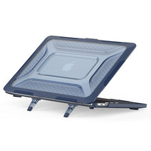 Load image into Gallery viewer, ProElite Case for MacBook Air 13.6 inch Case 2022 2023 2024 2025 Release M4/M3 A3113 M2 A2681 with Touch ID,Heavy Duty Honeycomb Hard Shell with Slim TPU Bumper and Fold Kickstand, Dark Blue
