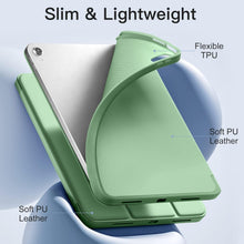 Load image into Gallery viewer, ProElite Smart Case for iPad (A16) 11th/10th Generation (2025/2022) [Auto Sleep/Wake Cover] [Left Side Pencil Holder] [Soft Flexible Case] Recoil Series - Matcha Green
