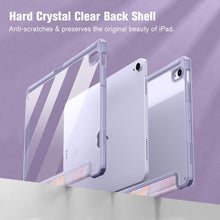 Load image into Gallery viewer, ProElite Case Cover for Apple iPad Air 13 inch M3/M2 2025/2024 Cover, Transparent Smart Flip Cover for iPad Air 13 inch M3/M2 2025/2024 with Pencil Holder, Marble Purple
