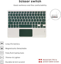 Load image into Gallery viewer, ProElite TouchPad Keyboard case for Xiaomi Redmi Pad 2 11 inch, Magnetic Detachable Wireless Bluetooth TouchPad Keyboard Built-in 7-Colors Backlit with Pen Holder, Dark Green
