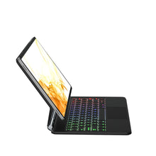 Load image into Gallery viewer, ProElite Magnetic Bluetooth TouchPad Keyboard case for Galaxy Tab S9 FE 10.9/S10 FE 10.9/S9/S8/S7 11 inch Tablet, Floating Cantilever Design with Built-in Colourful backlit TouchPad keyboard, Black
