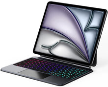 Load image into Gallery viewer, ProElite Keyboard Case for iPad Air 11" (M4/M3/M2), iPad Pro 11" (4th/3rd/2nd), iPad Air 10.9" (5th/4th) Multi-Touch Trackpad, 7-Color Backlit Magic-Style Keyboard – Floating Magnetic Stand – Black
