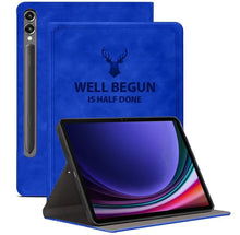 Load image into Gallery viewer, ProElite Cover for Samsung Galaxy Tab S9 Plus Cover Case, Deer Flip case Cover for Samsung Galaxy Tab S9 Plus 12.4 inch Supports S Pen Magnetic Attachment, Dark Blue
