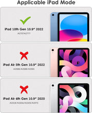 Load image into Gallery viewer, ProElite Case Cover for Apple iPad (A16) 11th/10th Generation (2025/2022), Transparent case Cover with Pencil Holder for iPad 11th/10th Gen 2025/2022, Black
