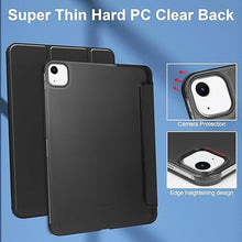 Load image into Gallery viewer, ProElite Cover for Apple iPad Air 13 M3/M2 2025/2024 case, Smart Case Cover for Apple iPad Air 13 inch M3/M2 2025/2024 [Auto Sleep/Wake ], Translucent Hard Back with Pencil Holder, Black
