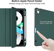 Load image into Gallery viewer, ProElite Case for for Apple iPad Air 11" M4/M3/M2 2026/2025/2024, Air 5th/4th Gen 10.9" Pencil Cover for iPad Air [Auto Sleep/Wake Cover] [Pencil Holder] [Soft Flexible Case] Recoil Serie, Dark Green
