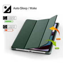 Load image into Gallery viewer, ProElite Case Cover for Lenovo Tab 10.1 inch 2025 Case, Smart Flip Case Cover for Lenovo Tab 10.1 inch 2025 Case Translucent Back with Stylus Pen [Auto Sleep Wake Feature], Dark Green
