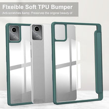 Load image into Gallery viewer, ProElite Cover for Motorola Pad 60 Neo 11 inch 2025, Smart Flip Case Cover for Motorola Pad 60 Neo 11 inch 2025 with Pen Holder, Dark Green [Transparent Back]
