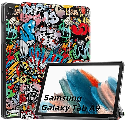 ProElite Cover for Galaxy Tab A9 8.7 inch Case Cover, Smart Trifold Flip case Cover for Samsung Galaxy Tab A9 8.7 inch, Hippy