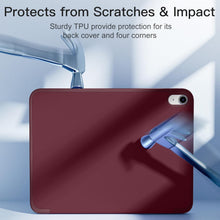 Load image into Gallery viewer, ProElite Smart Case for iPad (A16) 11th/10th Generation (2025/2022) [Auto Sleep/Wake Cover] [Left Side Pencil Holder] [Soft Flexible Case] Recoil Series - Wine
