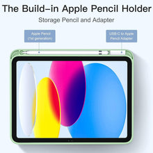 Load image into Gallery viewer, ProElite Smart Case for iPad (A16) 11th/10th Generation (2025/2022) [Auto Sleep/Wake Cover] [Left Side Pencil Holder] [Soft Flexible Case] Recoil Series - Matcha Green
