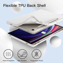 Load image into Gallery viewer, ProElite Cover for Samsung Galaxy Tab S10 Lite 10.9&quot;/ Tab S9 FE 10.9 inch/Tab S10 FE/Tab S9 11 inch Cover, Soft Flexible Flip Case Cover with S Pen Holder, Auto Sleep Wake, [Recoil Series] - Grey
