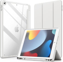 Load image into Gallery viewer, ProElite Smart Flip Case Cover for Apple iPad 10.2 inch 2021 9th/8th/7th Gen, Clear Soft Back with Pencil Holder, Grey
