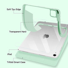Load image into Gallery viewer, ProElite Case Cover for iPad Air 11 Inch M4/M3/M2 2026/2025/2024, Air 5th/4th Gen 10.9 Inch, Hybrid Detachable Magnetic Case Cover for Apple iPad Air with Pencil Holder, Mint Green [Transparent Back]
