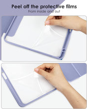 Load image into Gallery viewer, ProElite Smart Flip Case Cover for Xiaomi Mi Pad 6 11 inch Tablet, Transparent Back with Pen Holder, Lavender
