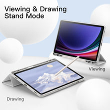 Load image into Gallery viewer, ProElite Cover for Samsung Galaxy Tab S9 FE 10.9/S10 FE 10.9 inch Cover Case, Smart Flip Case Cover for Samsung Galaxy Tab S10/S9 FE 10.9 inch with S Pen holder, Grey [Transparent back]
