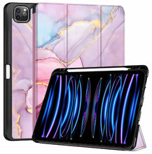 Load image into Gallery viewer, ProElite Smart Case for iPad Air 13/iPad Pro 12.9 inch 2022/2021 6th/5th Generation [Auto Sleep/Wake Cover] [Pencil Holder] [Soft Flexible Case] Recoil Series - Marble Pink
