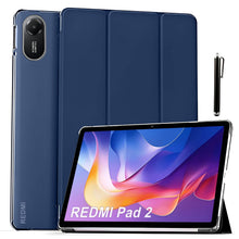 Load image into Gallery viewer, ProElite Case Cover for Xiaomi Redmi Pad 2 11 inch Cover, Smart Flip Case Cover for Xiaomi Redmi Pad 2 11 inch Translucent Back with Stylus Pen [Auto Sleep Wake Feature], Dark Blue
