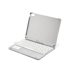 Load image into Gallery viewer, {Refurbished} ProElite Rotatable Wireless Bluetooth TouchPad Keyboard flip case Cover for Apple iPad (A16) 11th/10th Generation 2025/2022, Built-in 7-Colors Backlit, Silver
