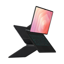 Load image into Gallery viewer, ProElite Magnetic Bluetooth TouchPad Keyboard case for Samsung Galaxy Tab S11 Ultra 14.6 inch Tablet, Floating Cantilever Design, Keyboard with Built-in Colourful Backlit, Black
