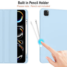 Load image into Gallery viewer, ProElite Case Cover for Apple iPad Pro 13 inch M4/M5 2024/2025 Cover, Pencil Case for iPad Pro 13 M4/M5 2024/2025 with Pencil Holder [Soft Flexible Case] Recoil Series - Light Blue
