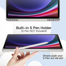 Load image into Gallery viewer, ProElite Cover for Samsung Galaxy Tab S9 FE 10.9/S10 FE 10.9 inch Cover Case, Smart Flip Case Cover for Samsung Galaxy Tab S10/S9 FE 10.9 inch with S Pen holder, Grey [Transparent back]

