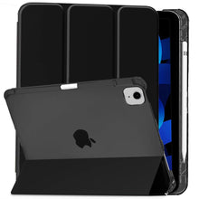 Load image into Gallery viewer, ProElite Cover for Apple iPad Air 11 inch M3/M2 2025/2024, Air 5th/4th Gen 10.9 inch Case, Smart Flip Case for iPad Air 11 M2 &amp; Air 5th/4th Gen 10.9&quot; Translucent Back with Pencil Holder, Black
