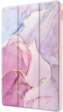 Load image into Gallery viewer, ProElite Cover for Samsung Galaxy Tab S9 FE Plus/S9 Plus/S10+ 12.4 inch Case, Smart Flip Case Cover for Galaxy Tab S9 FE+/S9 Plus/S10+ 12.4 inch with S Pen Holder, Marble Rose Pink [Transparent Back]
