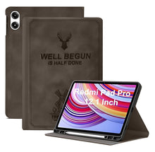 Load image into Gallery viewer, ProElite Case Cover for Redmi Pad Pro 12.1 inch Case, Deer Flip case Cover for Redmi Pad Pro 12.1 inch with Pen Holder [Auto Sleep Wake Feature], Coffee
