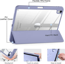 Load image into Gallery viewer, ProElite Case Cover for Apple iPad Pro 13 M4 2024 Cover, Transparent Smart Flip Cover for iPad Pro 13 inch M4 2024 with Pencil Holder, Lavender
